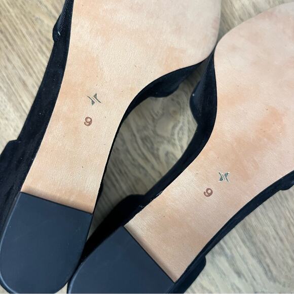 New! Tuckernuck Black Mesh Darcy Wedges Suede Leather Heels Women’s Size 9 - Picture 10 of 10